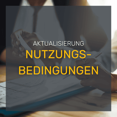 Nutzungsbedingungen wurden aktualisiert