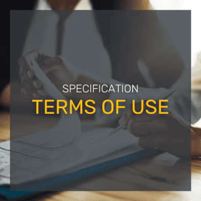 header for the page with text terms of use hand written on paper